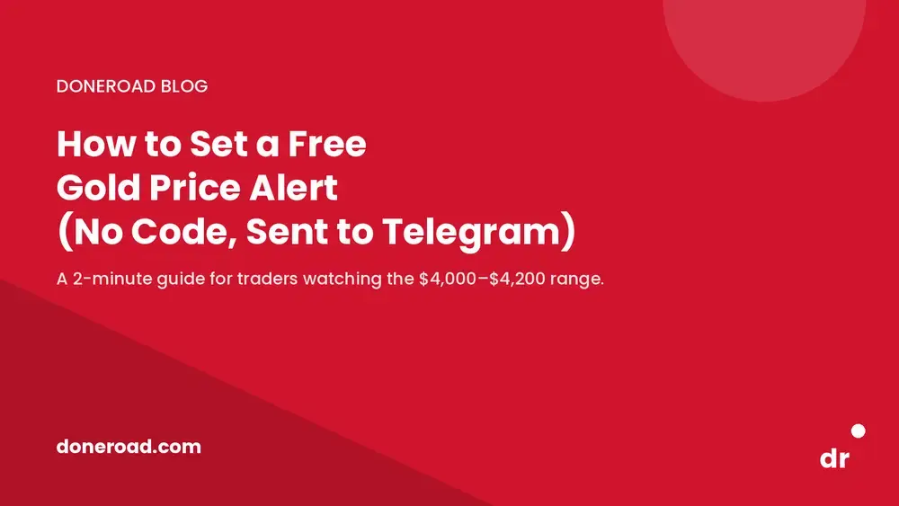 How to Set a Free Gold Price Alert (No Code, Sent to Telegram or Email)