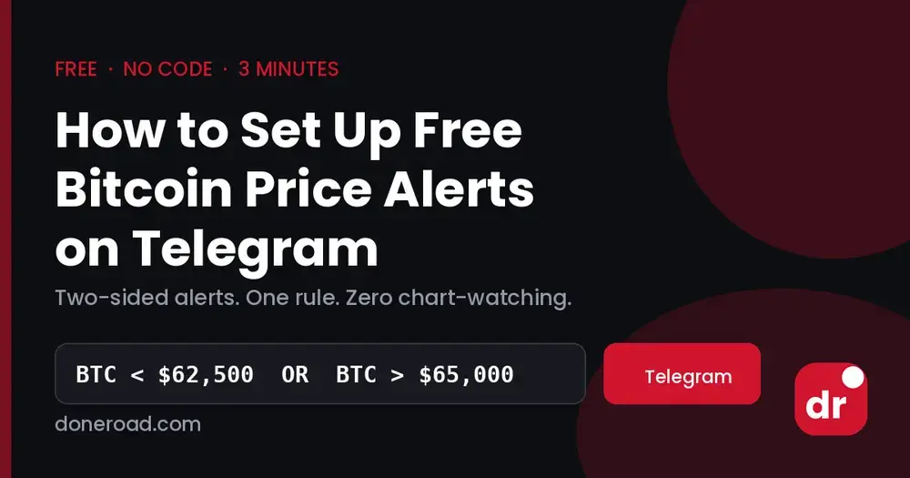 How to Set Up Free Bitcoin Price Alerts on Telegram (No Code, 3 Minutes)