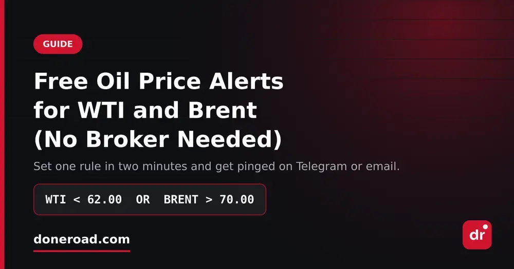 Free Oil Price Alerts for WTI and Brent (No Broker Needed)