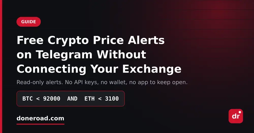 Free Crypto Price Alerts on Telegram Without Connecting Your Exchange
