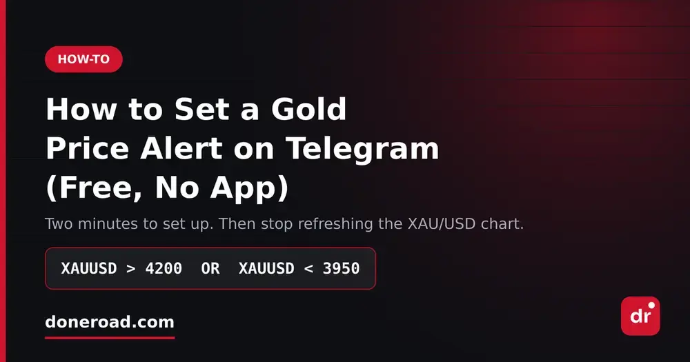 How to Set a Gold Price Alert on Telegram (Free, No App)