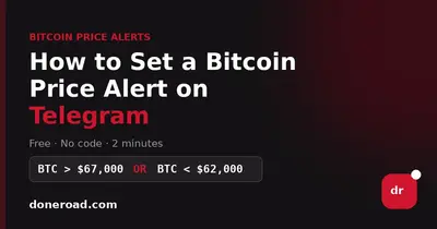 How to Set a Bitcoin Price Alert on Telegram (Free, No Code, 2 Minutes)