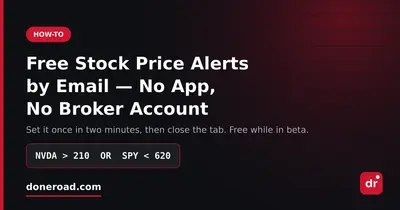 Free Stock Price Alerts by Email — No App, No Broker Account